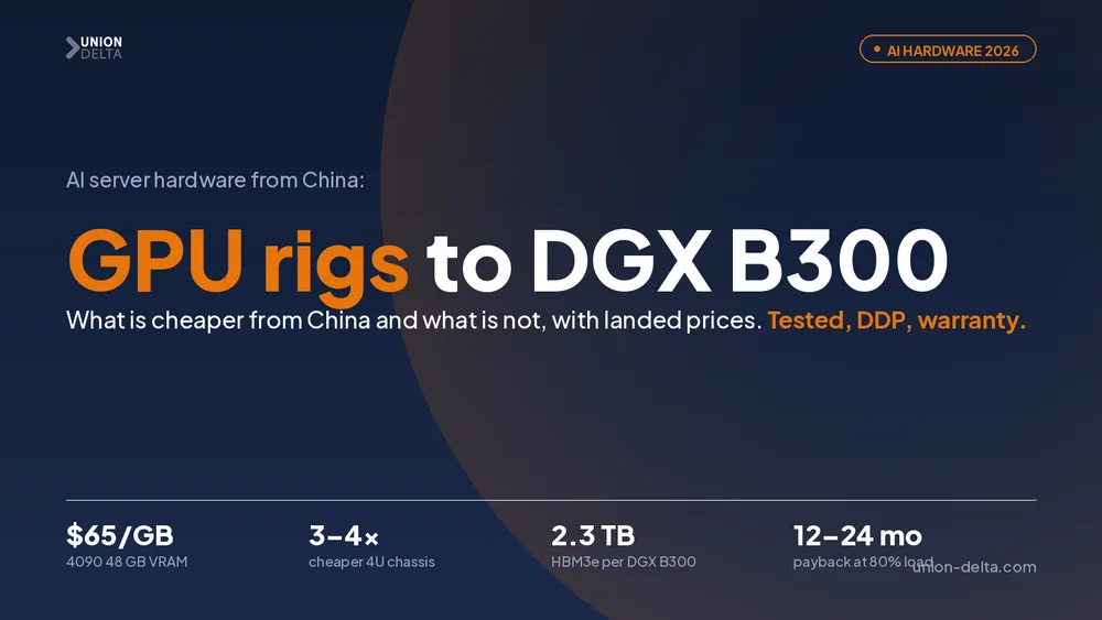 AI Server Hardware from China in 2026: GPU Rigs, Spare Parts and DGX-Class Systems for Startups and Small Teams